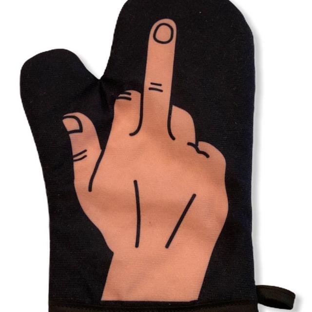 Middle Finger Oven Mitt, Flipping The Bird, Housewarming Gift, Pot Holder, Christmas Gift, Hostess Gift, Funny Oven Mitts, Dad Gift