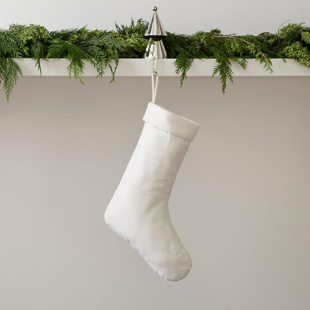 Velvet Stockings, Medium, Ivory