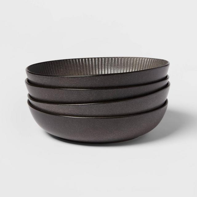 37oz 4pk Stoneware Ardencroft Dinner Bowls Gray - Threshold™