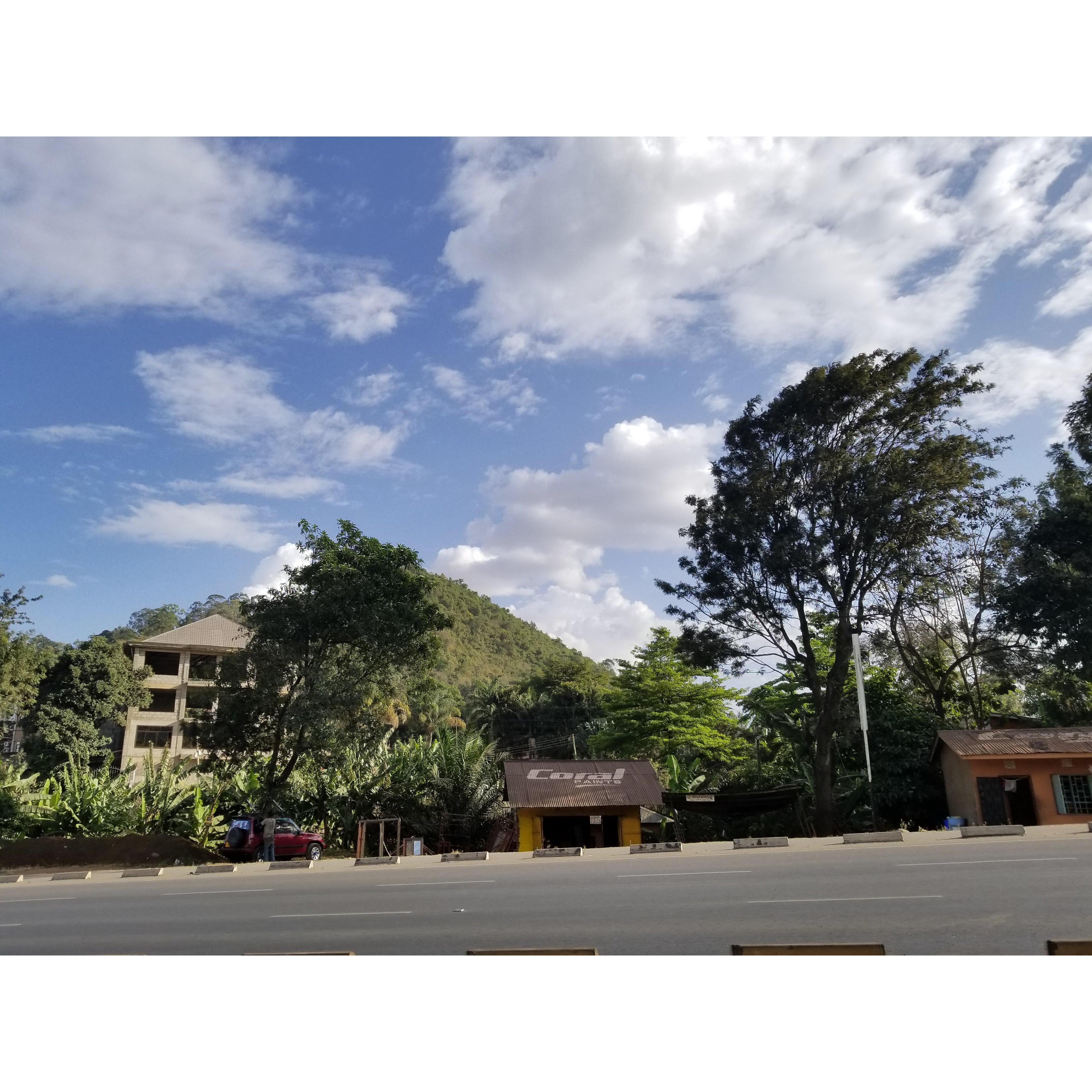 This is Africa!!! It's the bluest sky, freshest air, and Hakuna Matata is a real thing. We lived on side of a mountain for a few days, and it couldn't have been better.