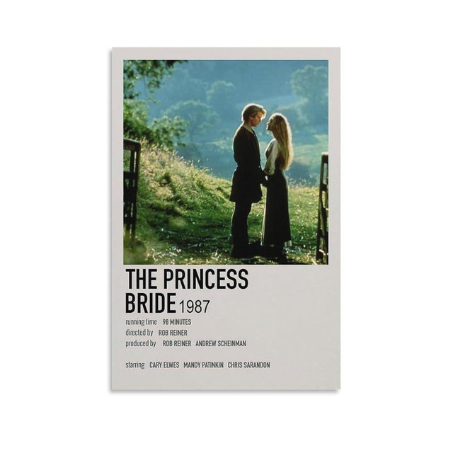 The Princess Bride Poster Movie Poster Film Posters Minimalist Canvas Painting Posters And Prints Wall Art Pictures for Living Room Bedroom Decor 12x18inch(30x45cm) Unframe-style