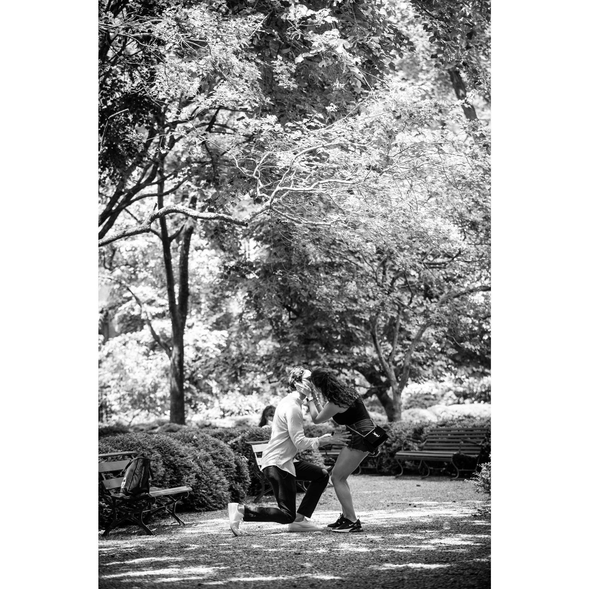 Gramercy Park, May 2021. Adam proposes!
Captured by Studio Flash Photography.