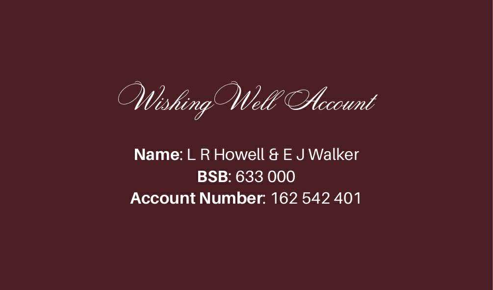 The Wedding Website of Eliza Walker and Lachie Howell