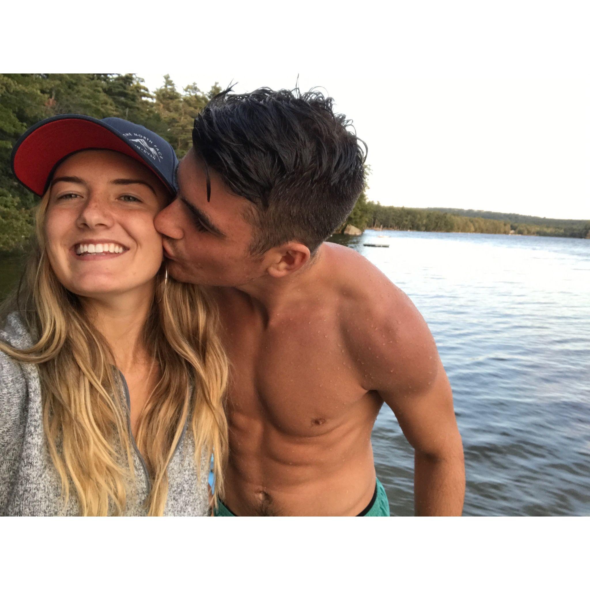 Jake and Olivia at Olivias family cabin in Maine