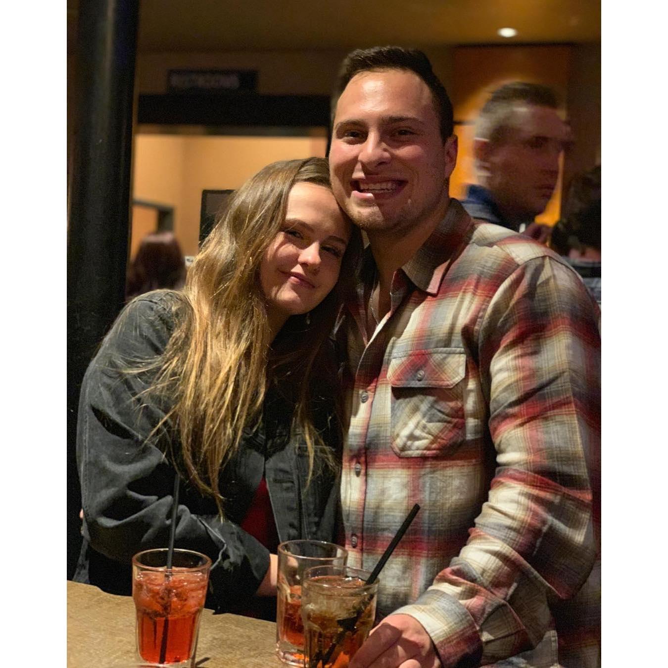 Our first picture as a couple