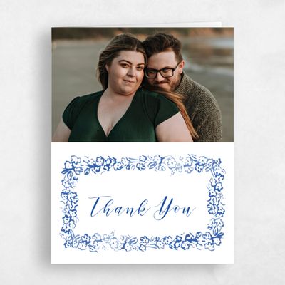 Cobalt, Blue Wedding Thank You - Brier Photo