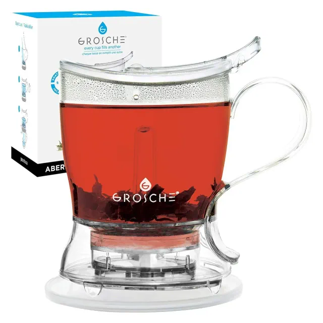 GROSCHE ABERDEEN Smart Tea Maker and Tea Steeper, 17.7 fl oz. Bottom Dispensing Tea Pot