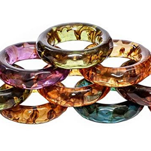 Spring Napkin Rings Set of 12, Color Napkin Holders, Napkin Rings Bulk for Party Decoration, Dinning Table, Everyday, Family Gatherings - A Great Tabletop Décor - Multi