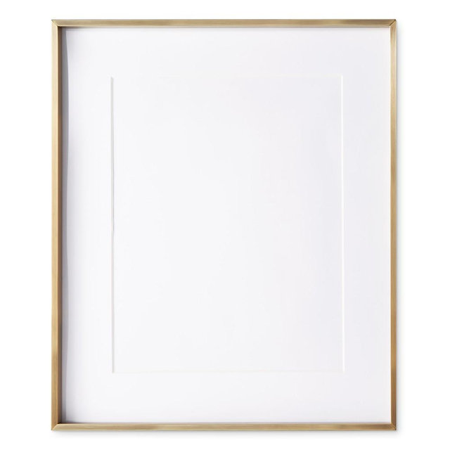 Polished Nickel Gallery Frames with Antique Brass, 11" X 14"