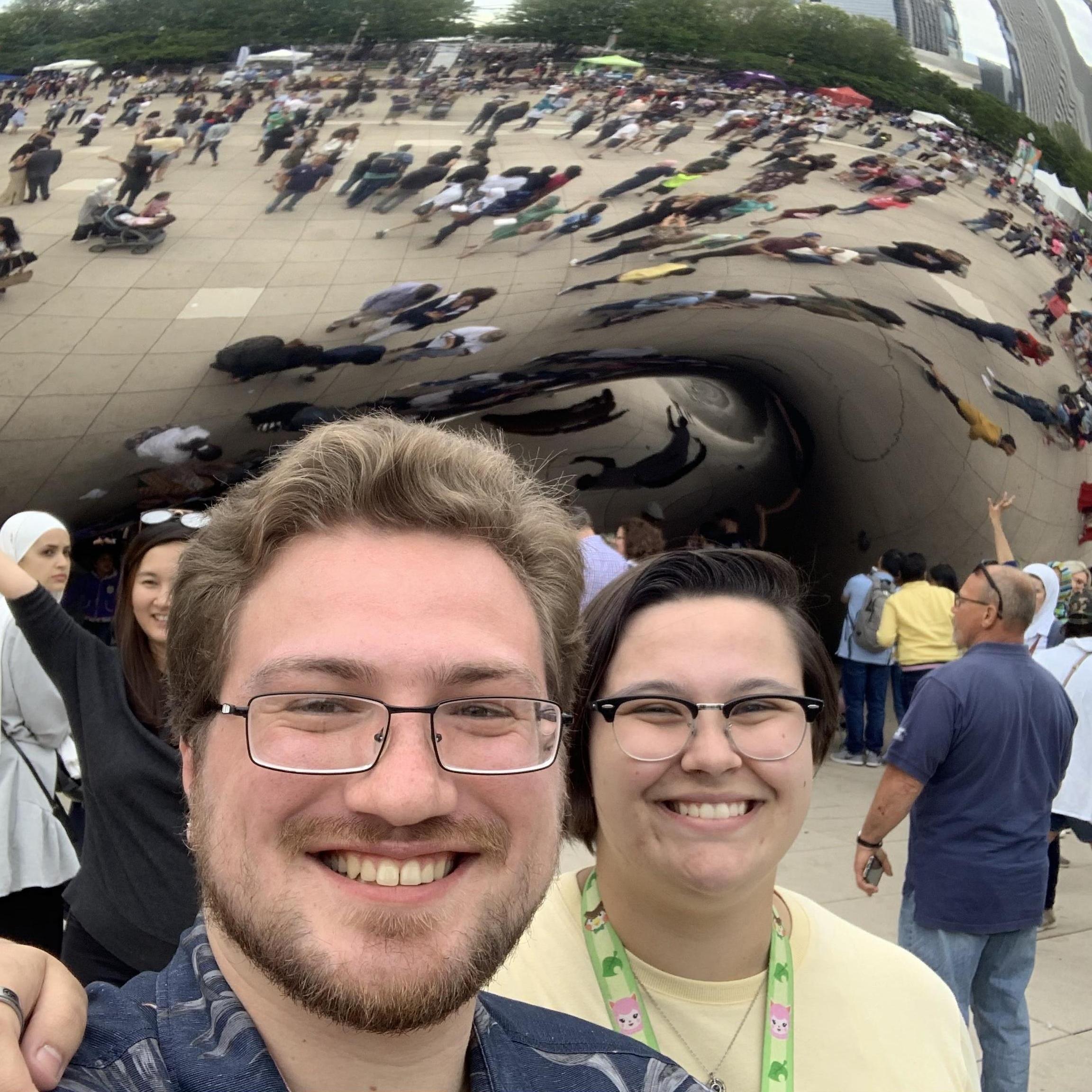 Us at The Bean in Chicago during Blues Fest 2019