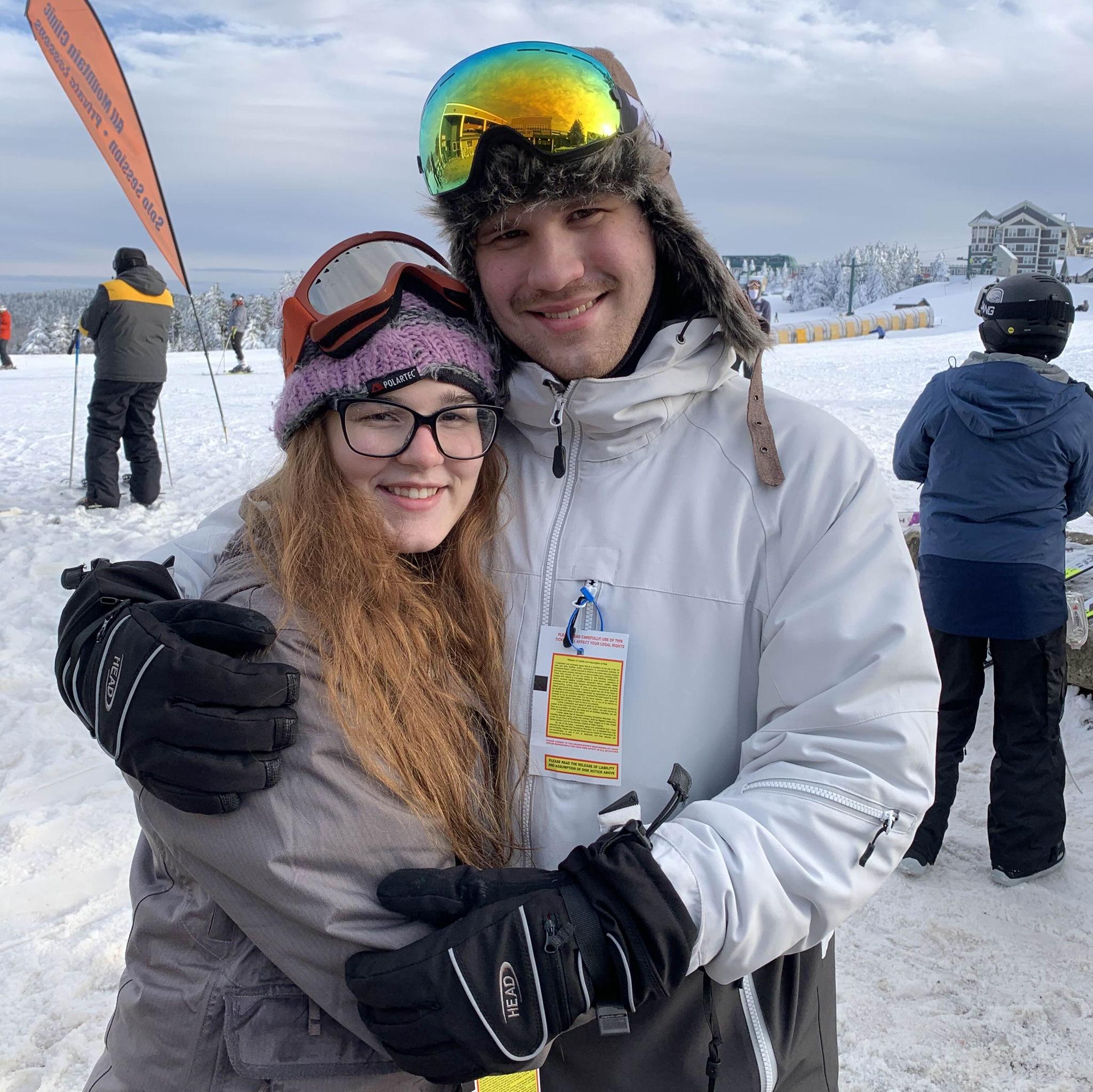 We went skiing together early in our relationship.