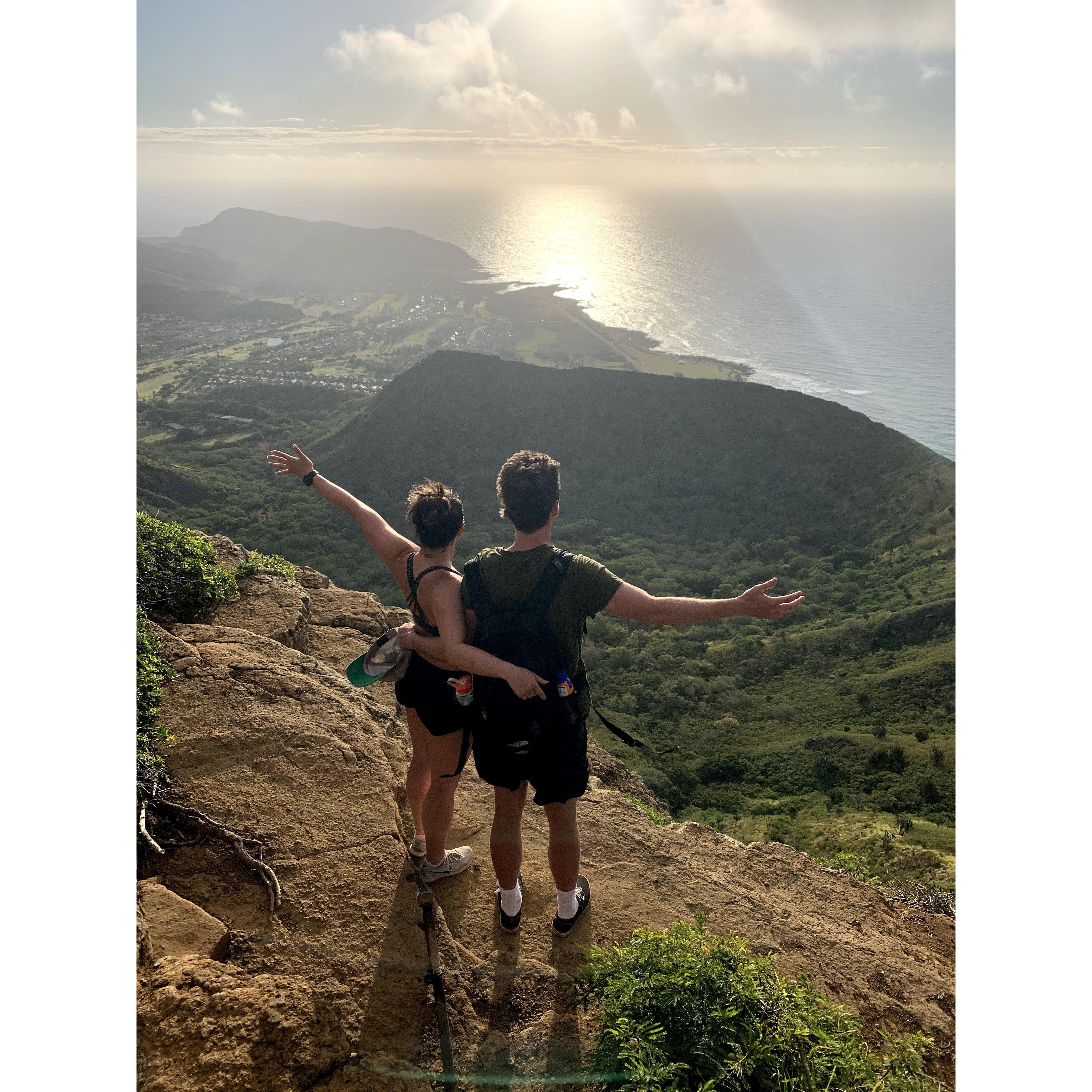 A beautiful sunrise hike in Hawaii
