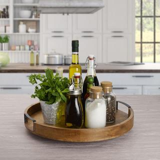 Gourmet Basics Round Lazy Susan Serve Tray