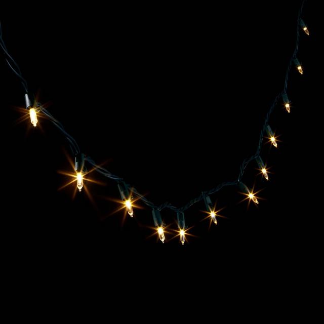 200ct LED Smooth Mini String Lights Warm White with Green Wire - Wondershop™