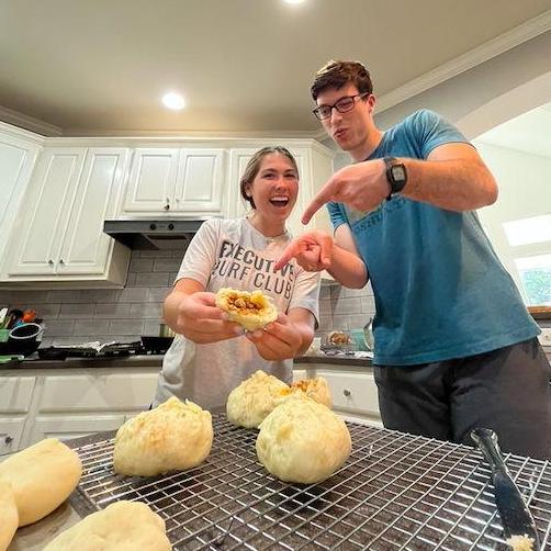 This is our specialty dish we make. Steamed buns!
