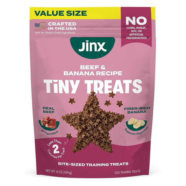 Jinx Beef Dog Training Treats - Healthy All-Natural Mini Bite-Sized Dog Treats for Training with Grass-Fed Beef - Pet Products for All Dogs (Puppies, Adults & Seniors) - 16oz