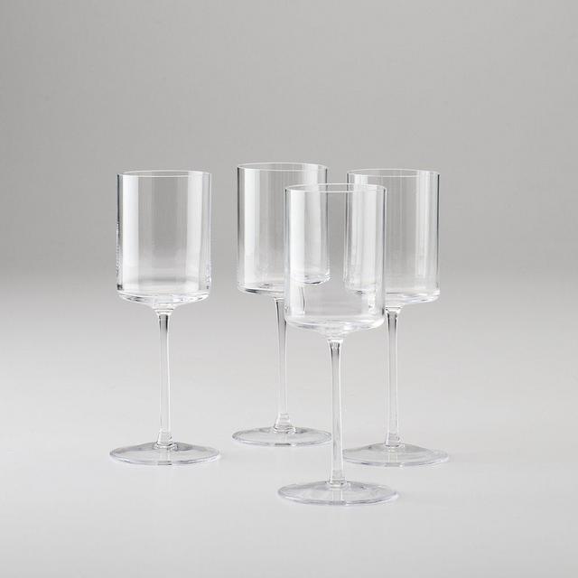 Elevated White Wine Glasses Set
