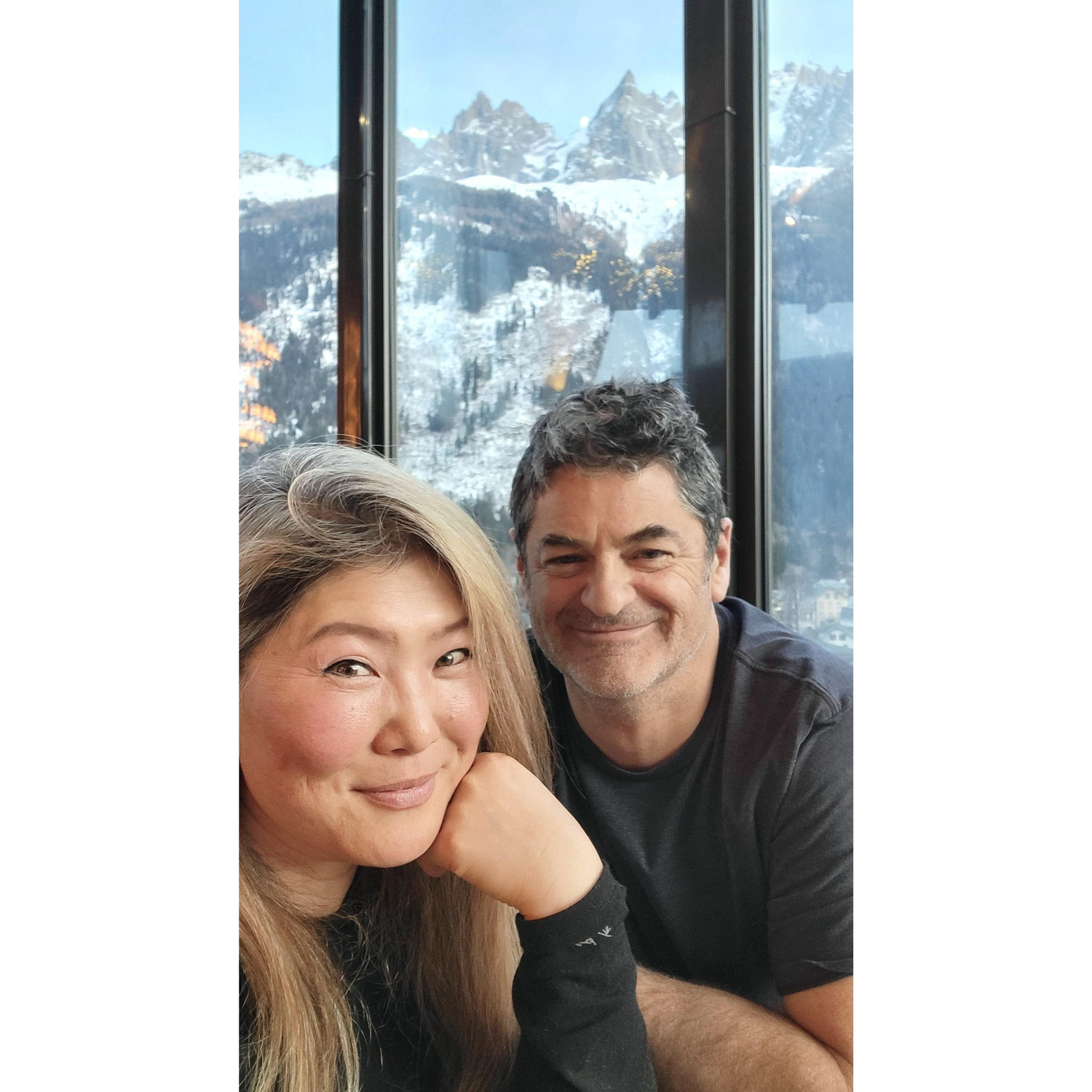We found the best view in downtown Chamonix.