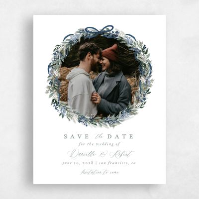 White Wedding Save the Date - Bryn Photo