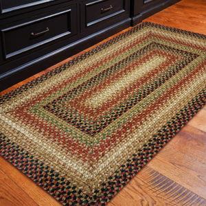 Gingerbread Jute Kitchen Rugs 27x45 - Brown Braided Rugs for Kitchen Floor and Entryway, Durable, Pet Friendly and Easy to Maintain