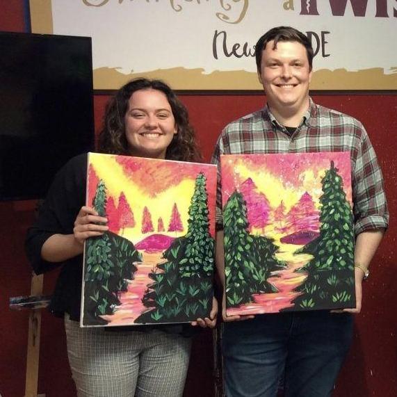 Our first date at "Painting With A Twist." Maybe we'll keep our day jobs.