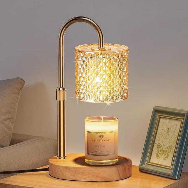 Candle Warmer Lamp with Timer Dimmer Adjustable Height, Candle Warmer with 2 Bulbs Gift for Women Mom Christmas Mother's Day