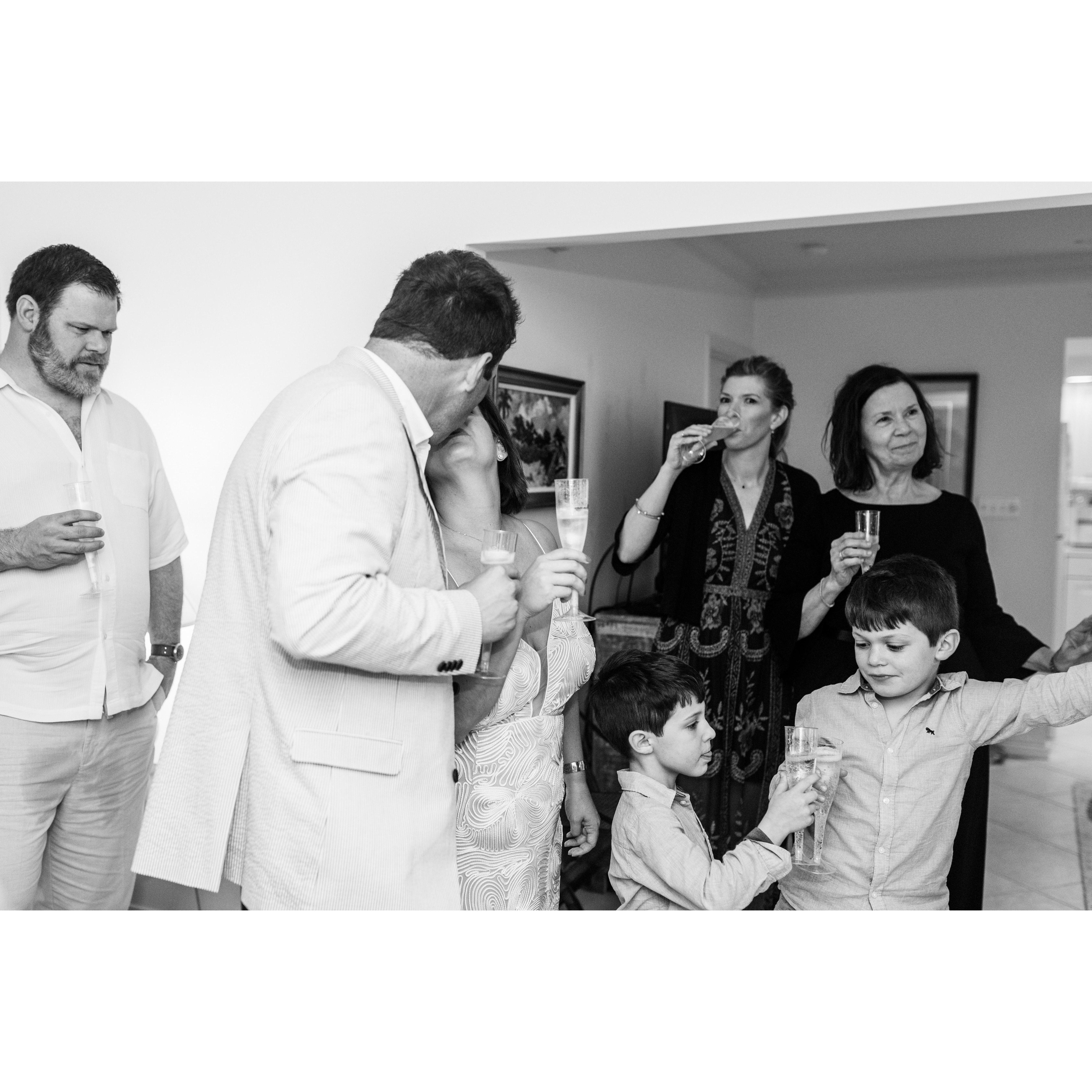 A toast to the couple!