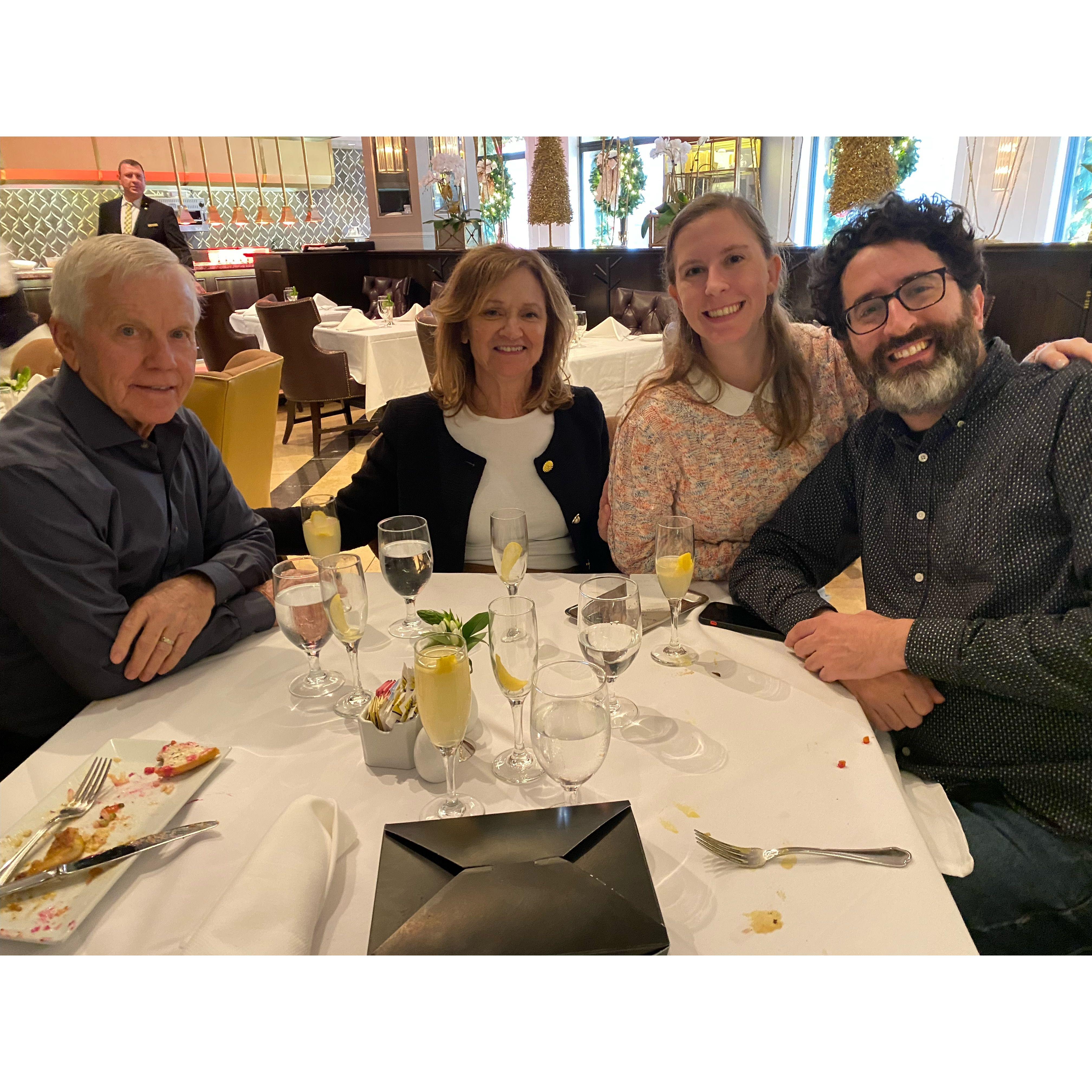 With Brian’s mom Diane and stepdad Terry, November 2023