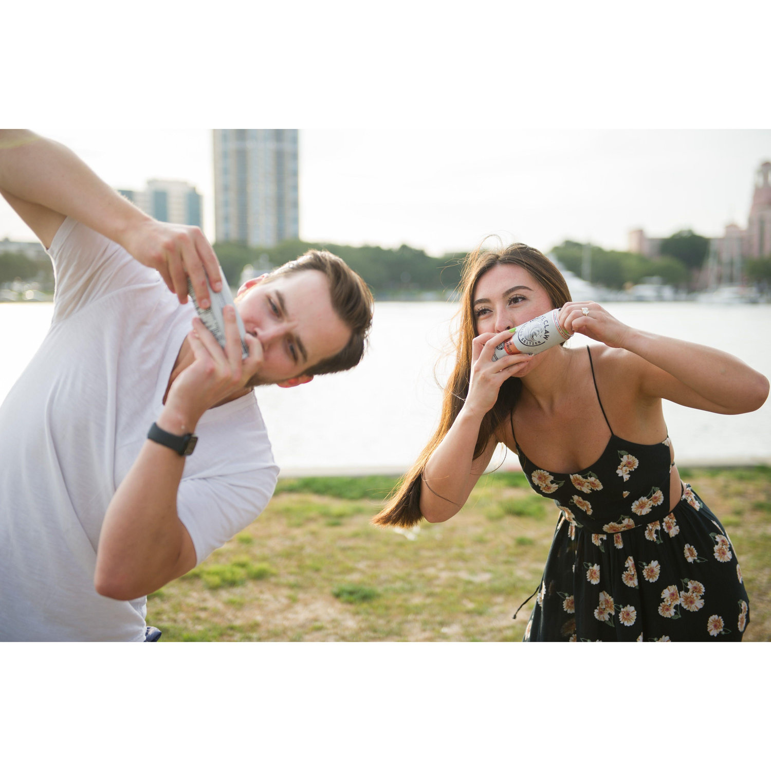 Right after Bo popped the question, we celebrated like college kids