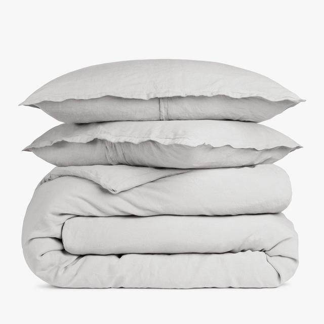 Linen Duvet Cover Set in Fog