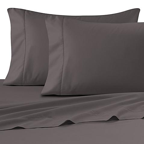 Wamsutta® Ultra Soft Sateen 525-Thread-Count Queen Fitted Sheet in Grey