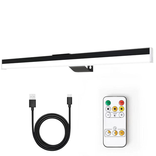 MIOBLUE Rechargeable Picture Light, 22 Inch Painting Light Art Light with Remote, Cordless Display Lamp Full Metal with 60LEDs,3 Modes,Dimmable Timmer Accent for Dartboard Picture Gallery Frame
