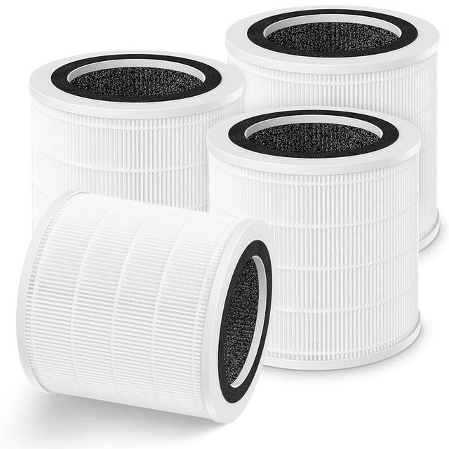 4 Pack H7126 Replacement Filter for GoveeLife H7126 Mini Air Purifier, 3-in-1 H13 True HEPA Air Filter for H7126 Air Purifier Filter for Dust, Pollen, Replace Part #H7126-RF