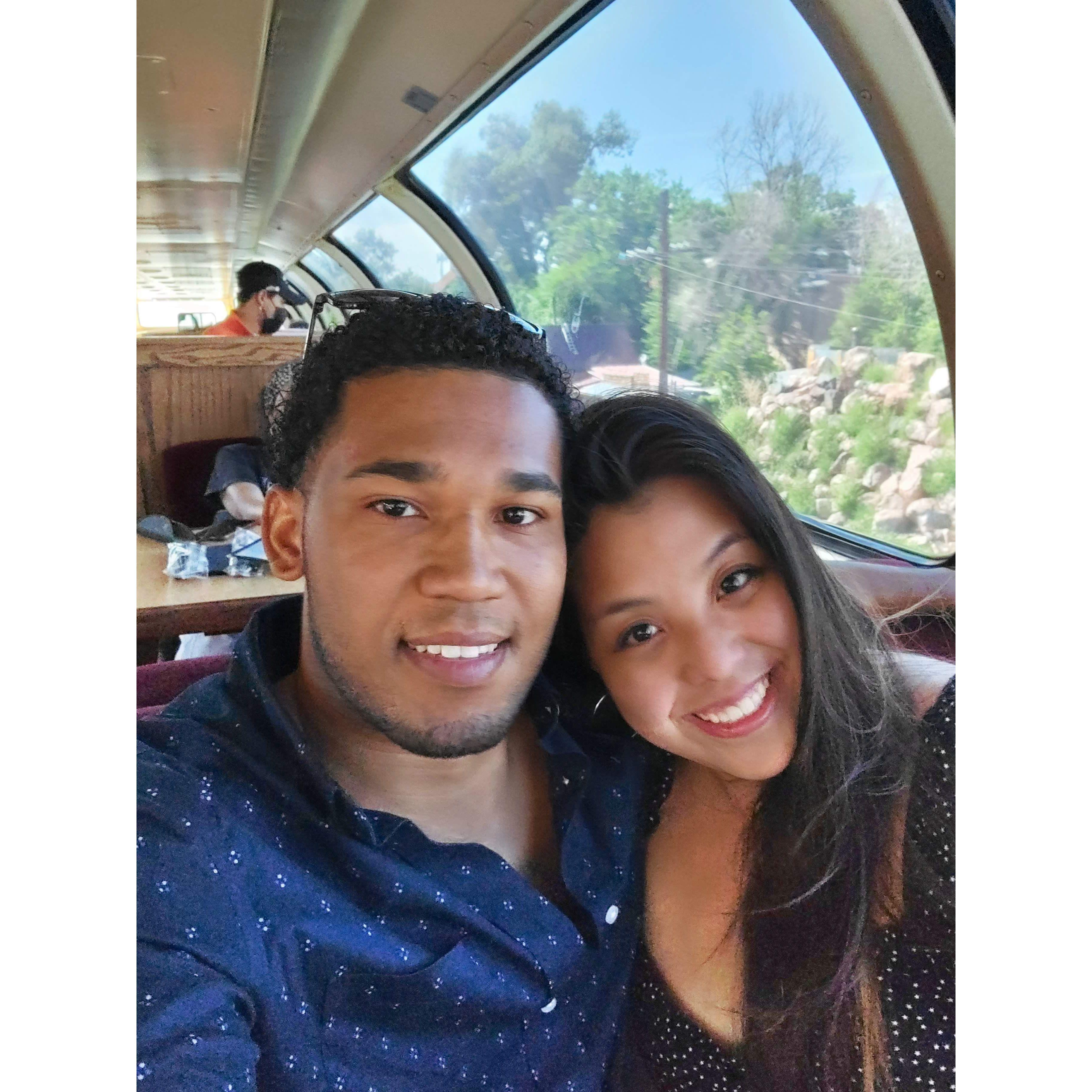 Enjoying a Colorado train ride!