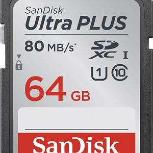 SanDisk - Ultra PLUS 64GB SDXC UHS-I Memory Card