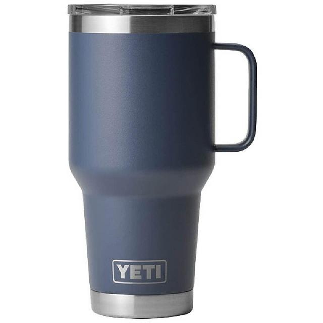 YETI Rambler 30 oz Travel Mug, Stainless Steel, Vacuum Insulated with Stronghold Lid, Navy
