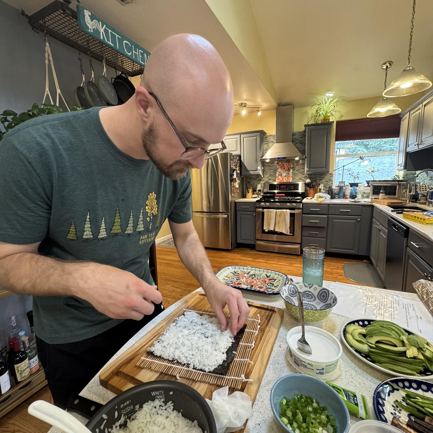 Making sushi!