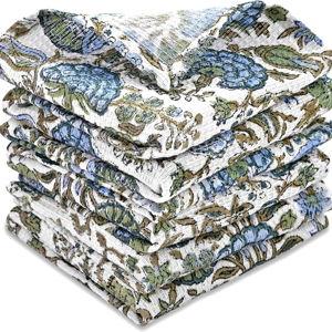 Ridhi Block Print Dish Cloth Set, Asparagus Green