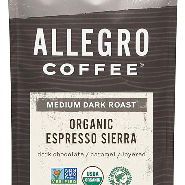 Allegro Coffee Organic Espresso Sierra Ground Coffee, 12 oz