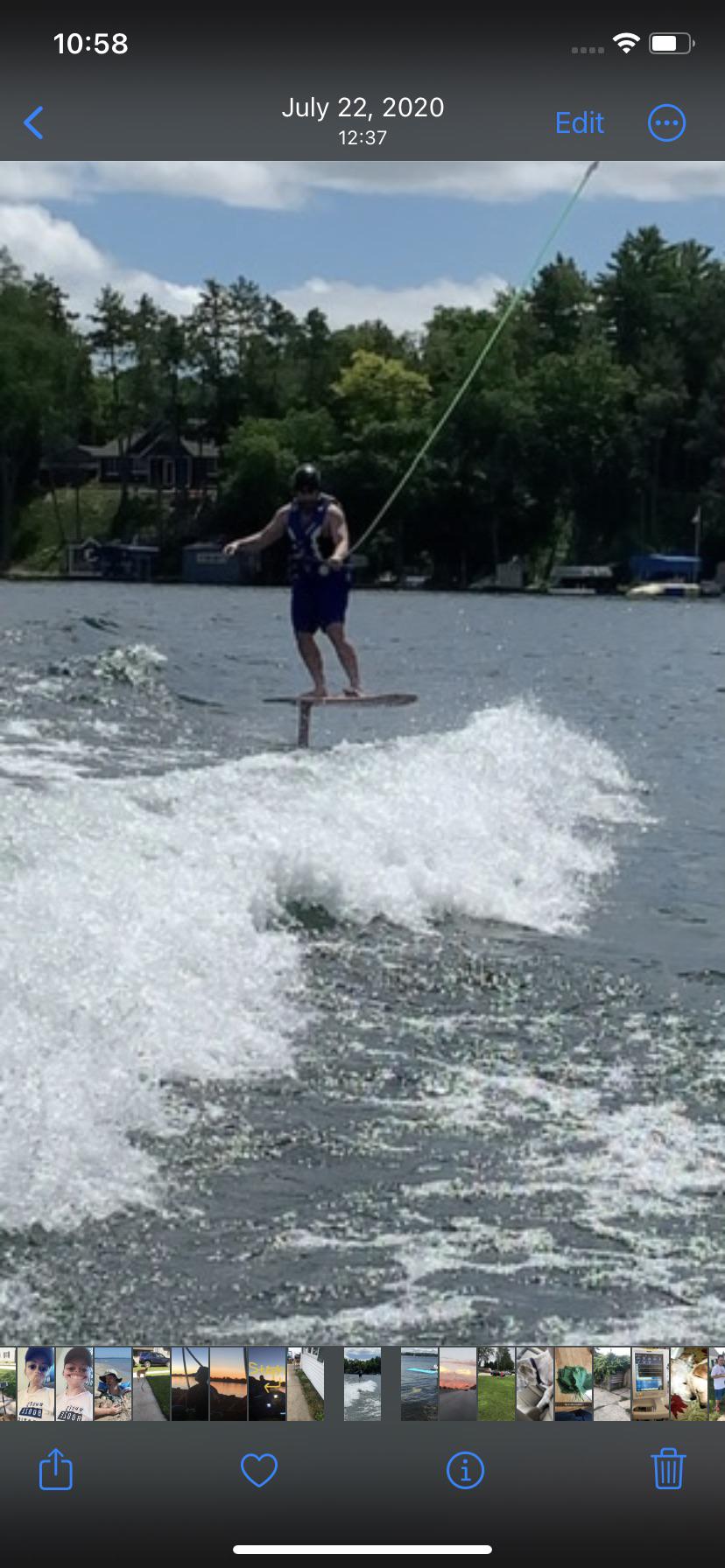 Joe using the foil out on Silver Lake