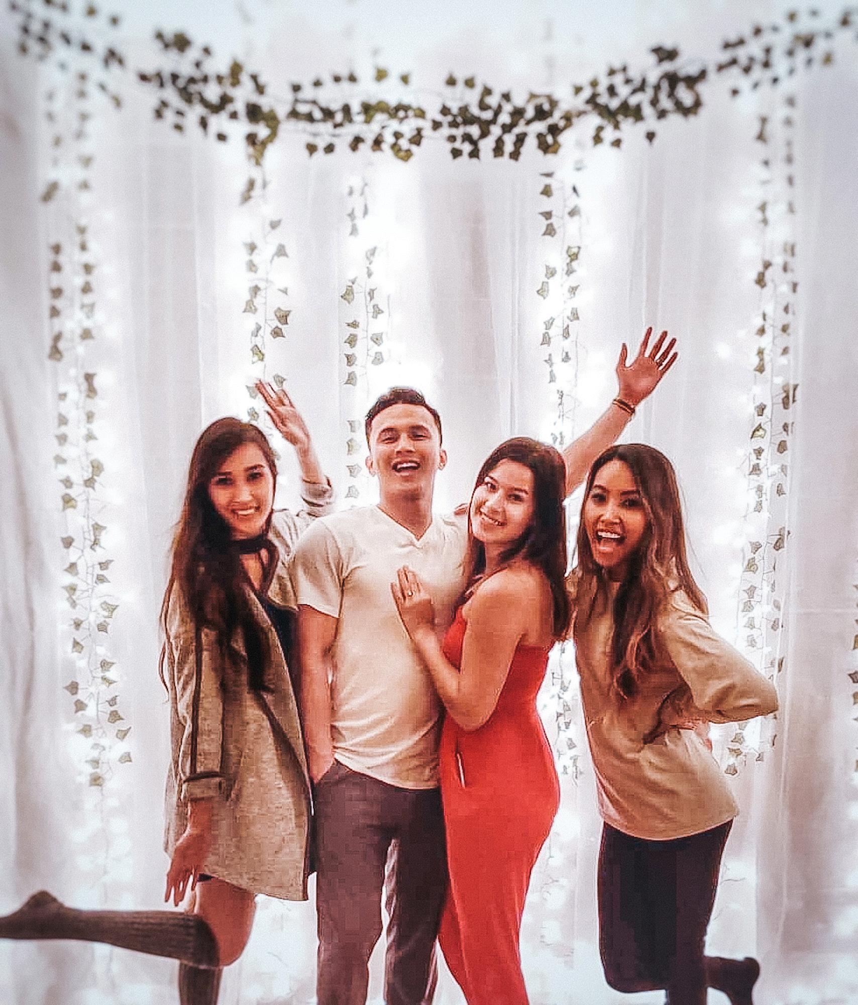 Celebrating the engagement at the Diaz’s!