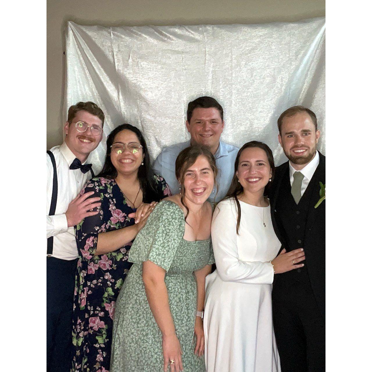 Nathan and Jess's Wedding! Left to right: David, Adelle, Karen, Nick, Jess, Nathan