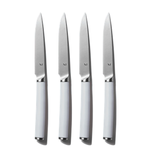 Material Kitchen Set of Four Steak Knives - Color "Glazed"