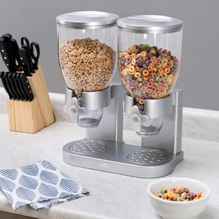 Double Cereal Dispenser with Portion Control