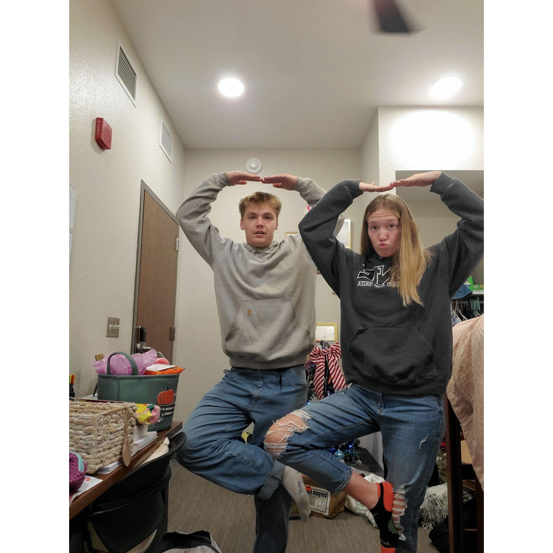 We decided to have a photo shoot in the dorm!
