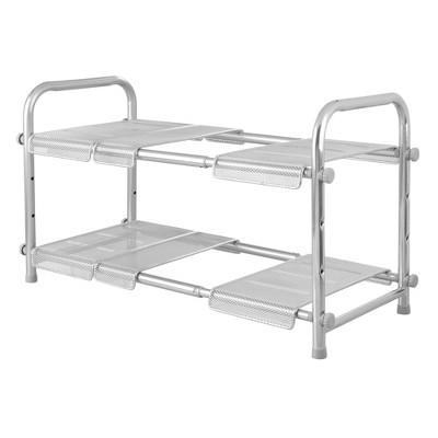 InterDesign Expandable and Stackable Storage Shelves Silver