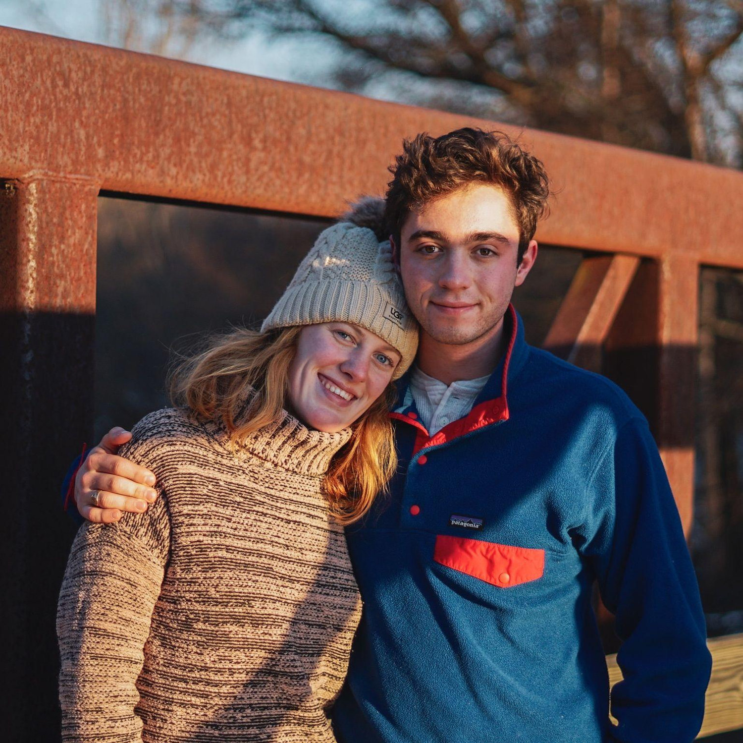 One of Tierney's first visit's to Ann Arbor (a walk in the arboretum at sunset)