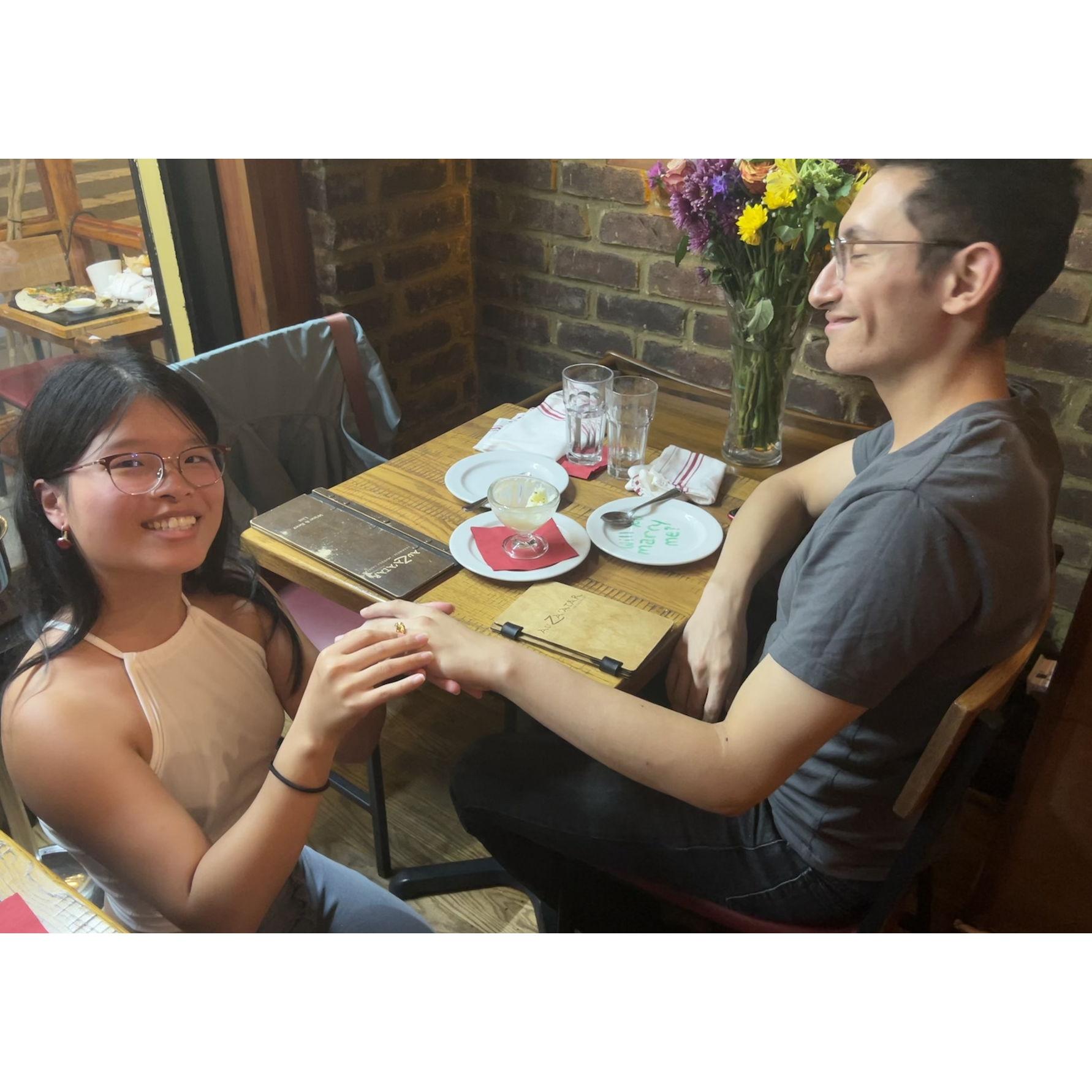 August 2023 - 3 year anniversary and wedding proposal ☺️