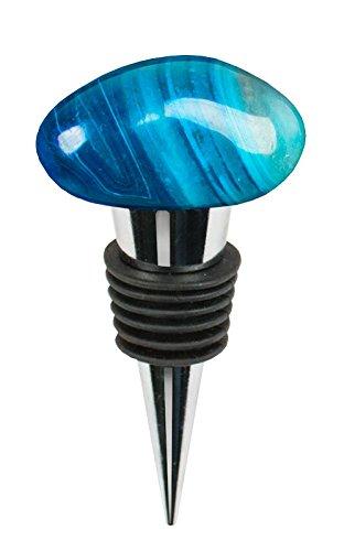 Gemstone Bottle Stopper (Blue Banded Agate)