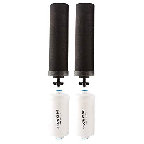 Black Berkey Replacement Filters & Fluoride Filters Combo Pack - Includes 2 Black Filters and 2 Fluoride Filters